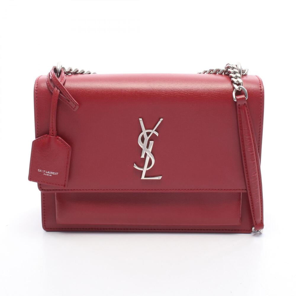 Saint Laurent Paris Sunset Leather Shoulder Bag Red